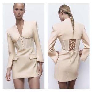 NWT Zara Corset Blazer Dress